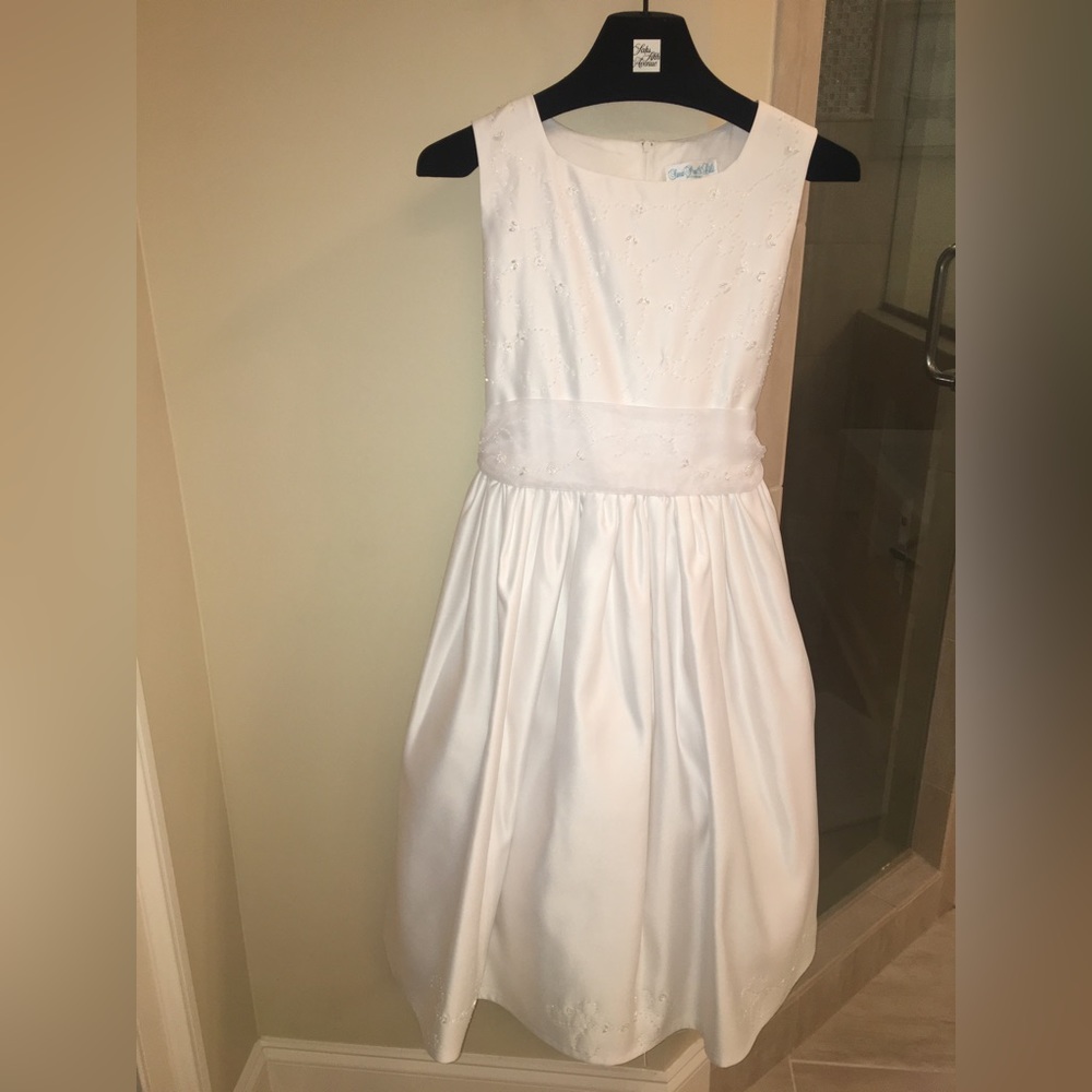 White children’s communion dress; Swea Pea and Lilli